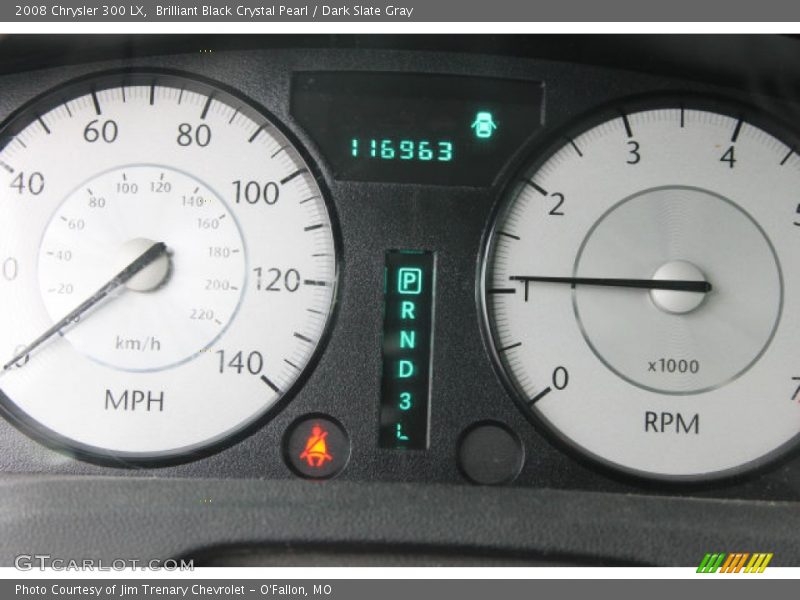 Brilliant Black Crystal Pearl / Dark Slate Gray 2008 Chrysler 300 LX