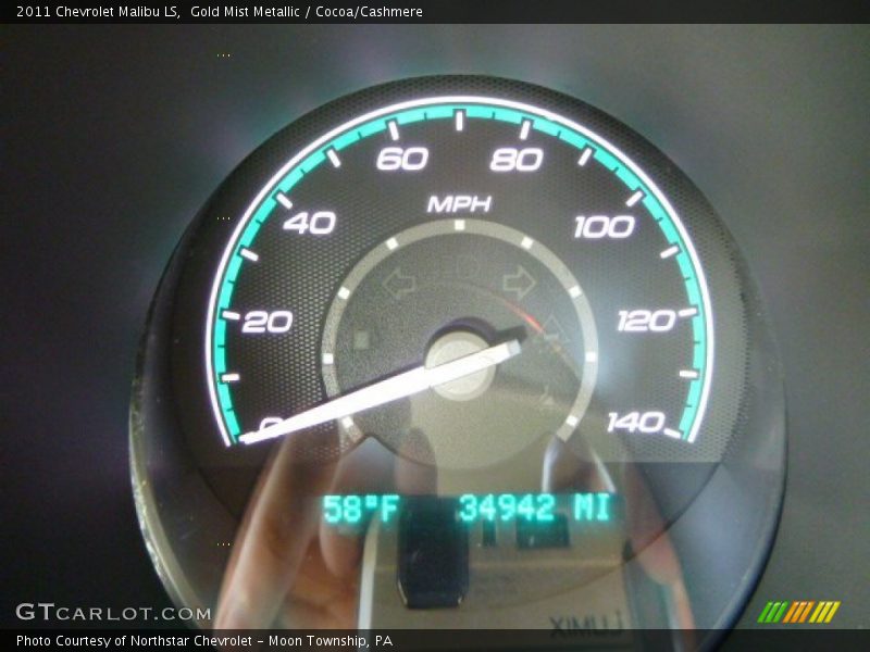 Gold Mist Metallic / Cocoa/Cashmere 2011 Chevrolet Malibu LS
