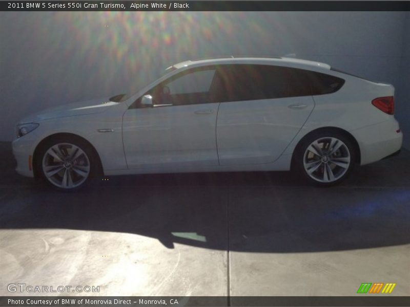 Alpine White / Black 2011 BMW 5 Series 550i Gran Turismo