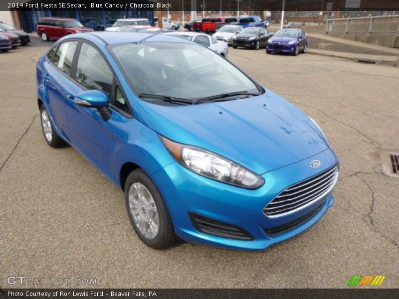 Blue Candy / Charcoal Black 2014 Ford Fiesta SE Sedan
