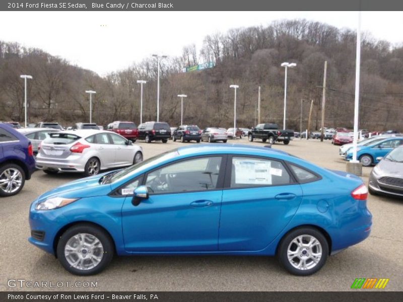 Blue Candy / Charcoal Black 2014 Ford Fiesta SE Sedan