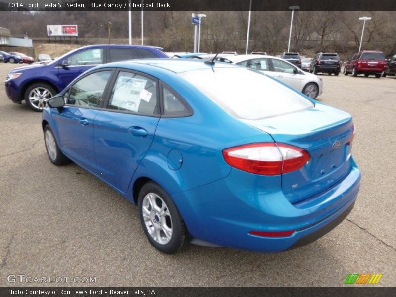 Blue Candy / Charcoal Black 2014 Ford Fiesta SE Sedan