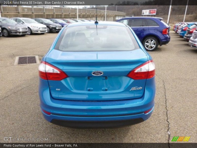 Blue Candy / Charcoal Black 2014 Ford Fiesta SE Sedan