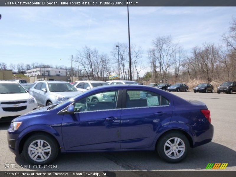 Blue Topaz Metallic / Jet Black/Dark Titanium 2014 Chevrolet Sonic LT Sedan