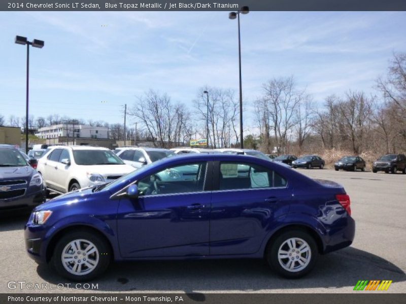 Blue Topaz Metallic / Jet Black/Dark Titanium 2014 Chevrolet Sonic LT Sedan