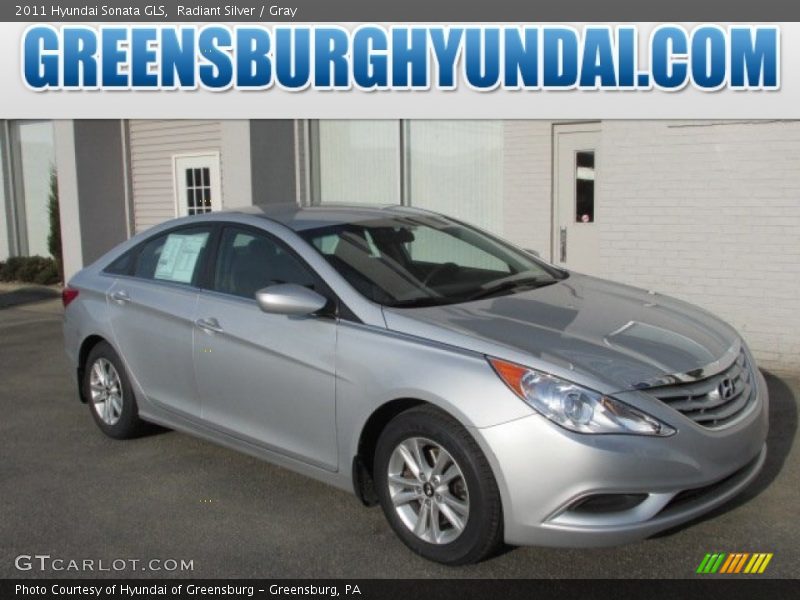 Radiant Silver / Gray 2011 Hyundai Sonata GLS