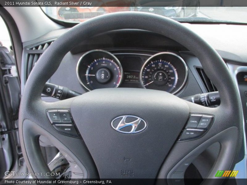 Radiant Silver / Gray 2011 Hyundai Sonata GLS