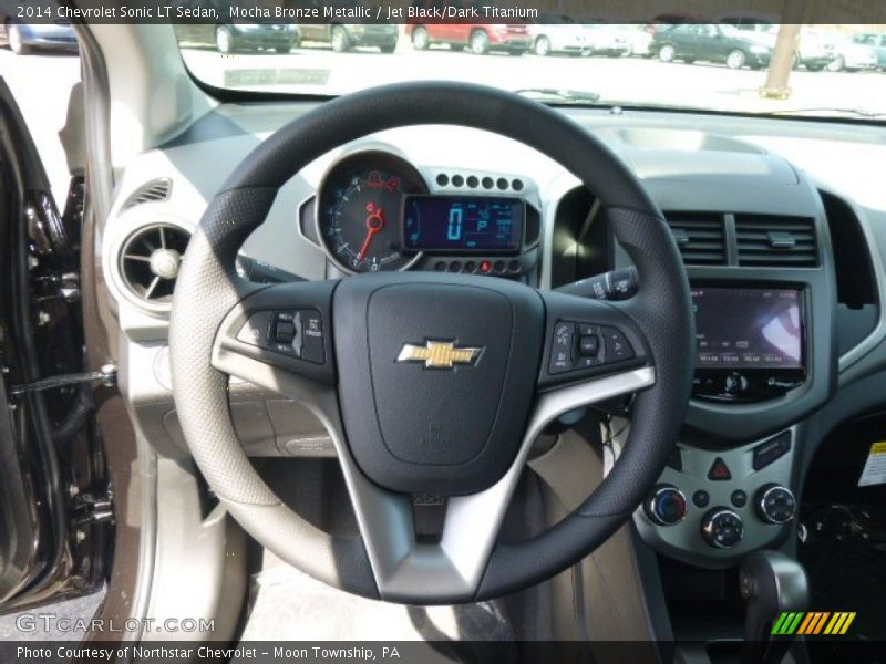 Mocha Bronze Metallic / Jet Black/Dark Titanium 2014 Chevrolet Sonic LT Sedan