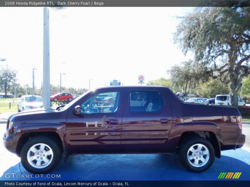 Dark Cherry Pearl / Beige 2008 Honda Ridgeline RTL