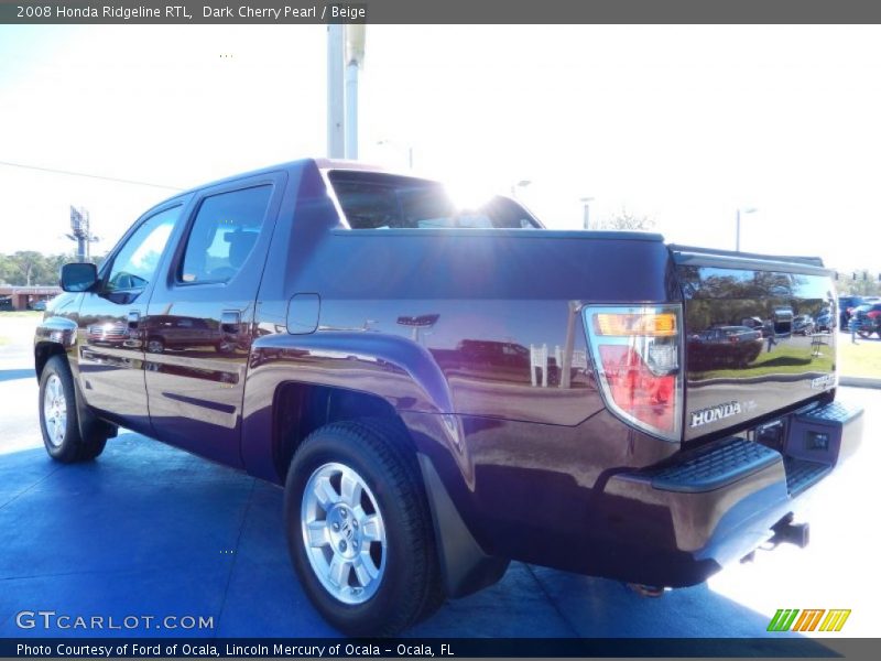 Dark Cherry Pearl / Beige 2008 Honda Ridgeline RTL