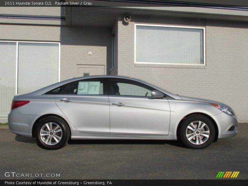 Radiant Silver / Gray 2011 Hyundai Sonata GLS