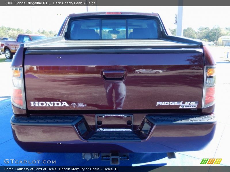 Dark Cherry Pearl / Beige 2008 Honda Ridgeline RTL