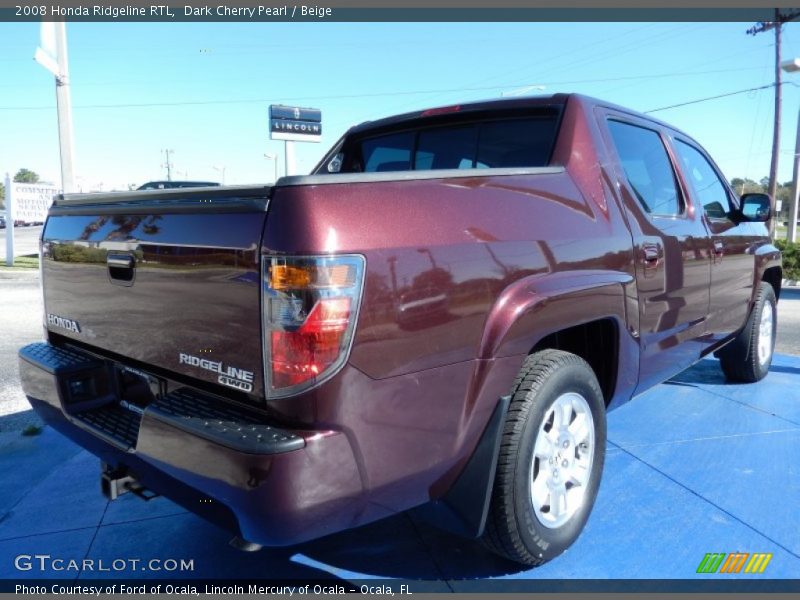 Dark Cherry Pearl / Beige 2008 Honda Ridgeline RTL