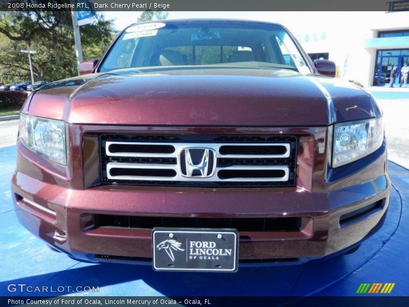 Dark Cherry Pearl / Beige 2008 Honda Ridgeline RTL