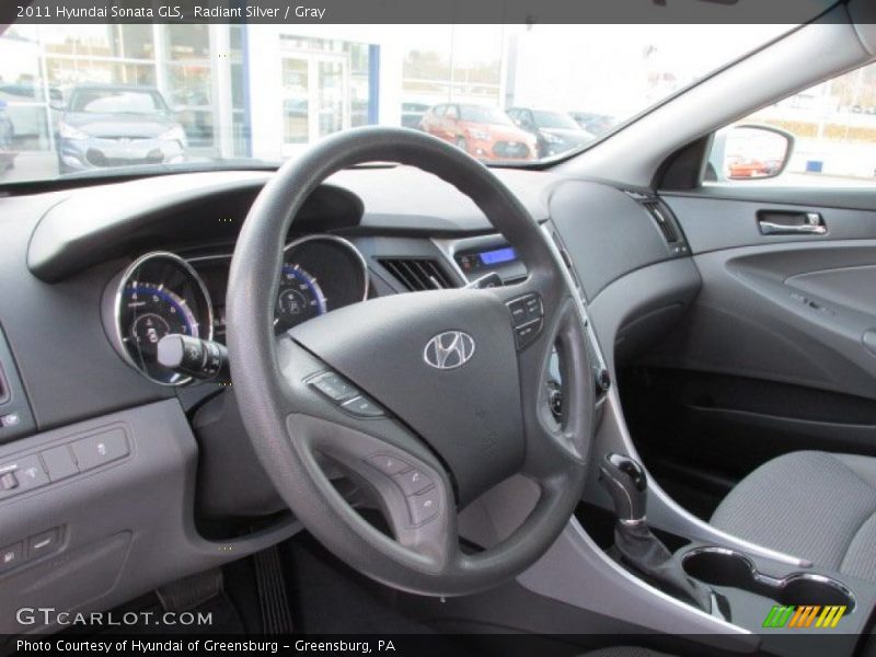Radiant Silver / Gray 2011 Hyundai Sonata GLS