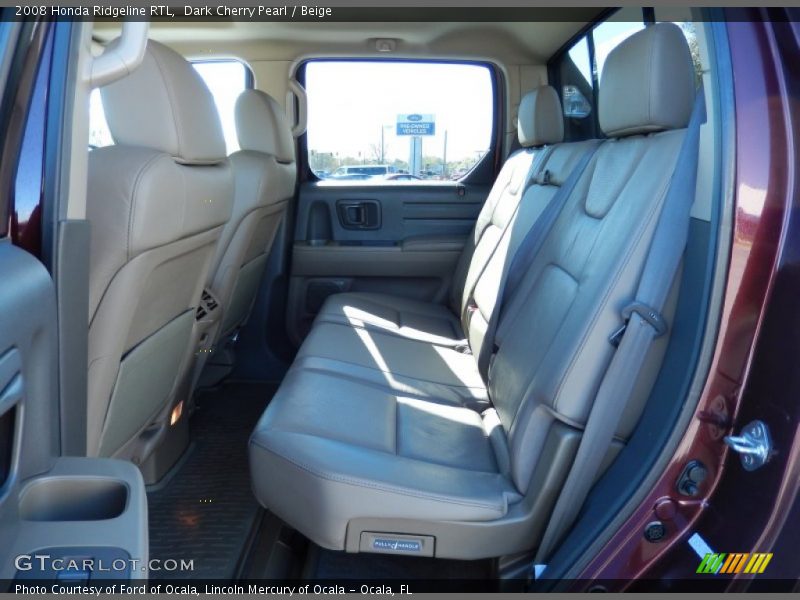 Dark Cherry Pearl / Beige 2008 Honda Ridgeline RTL