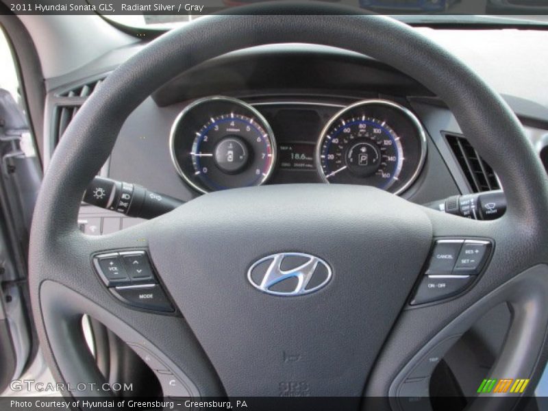 Radiant Silver / Gray 2011 Hyundai Sonata GLS