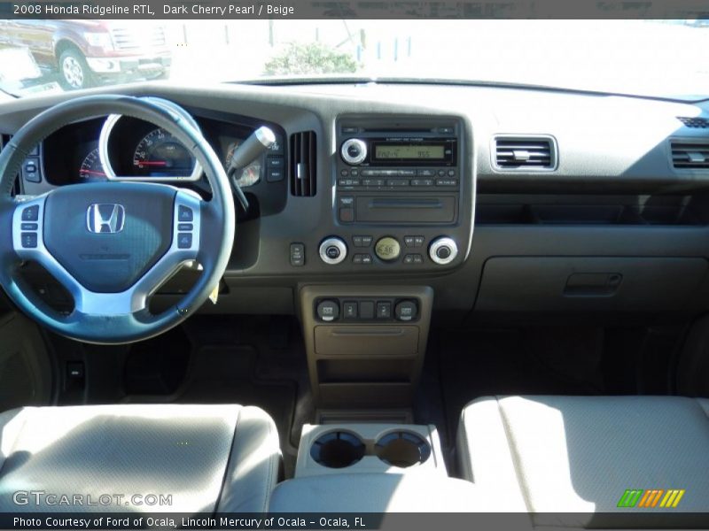Dark Cherry Pearl / Beige 2008 Honda Ridgeline RTL