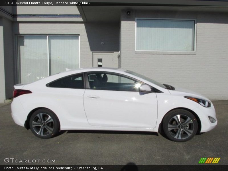 Monaco White / Black 2014 Hyundai Elantra Coupe