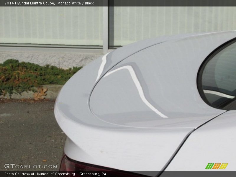 Monaco White / Black 2014 Hyundai Elantra Coupe