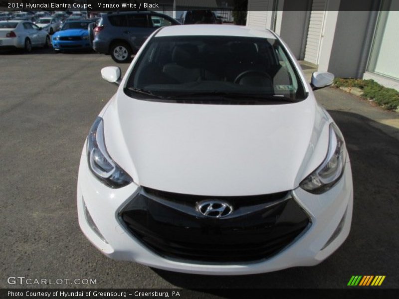 Monaco White / Black 2014 Hyundai Elantra Coupe
