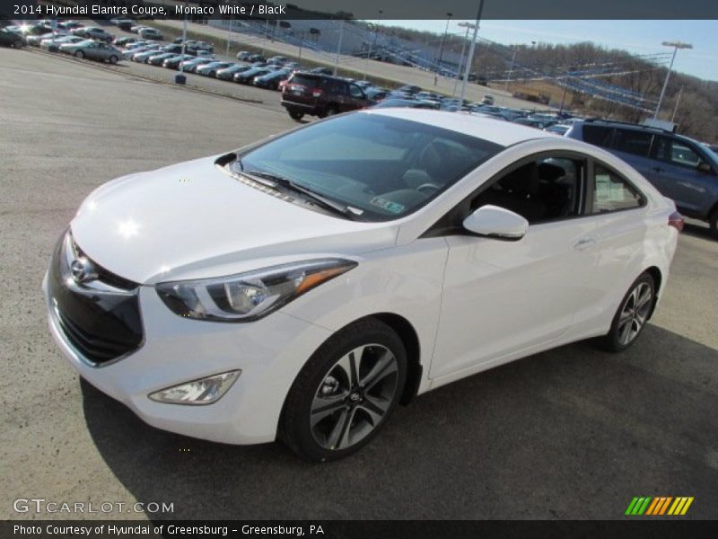 Monaco White / Black 2014 Hyundai Elantra Coupe