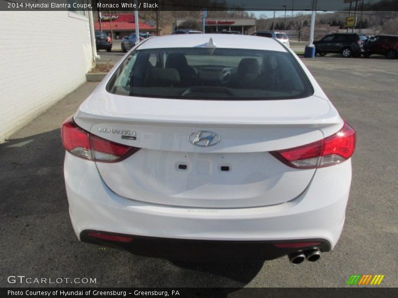 Monaco White / Black 2014 Hyundai Elantra Coupe