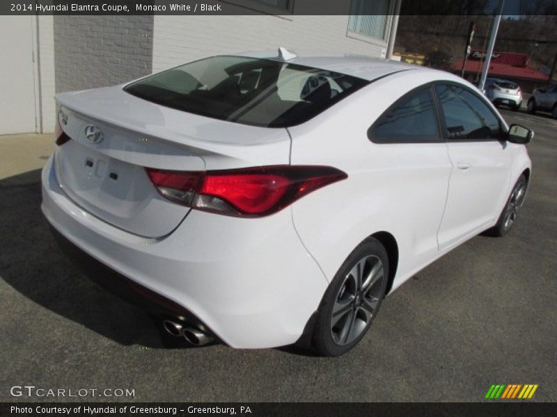 Monaco White / Black 2014 Hyundai Elantra Coupe