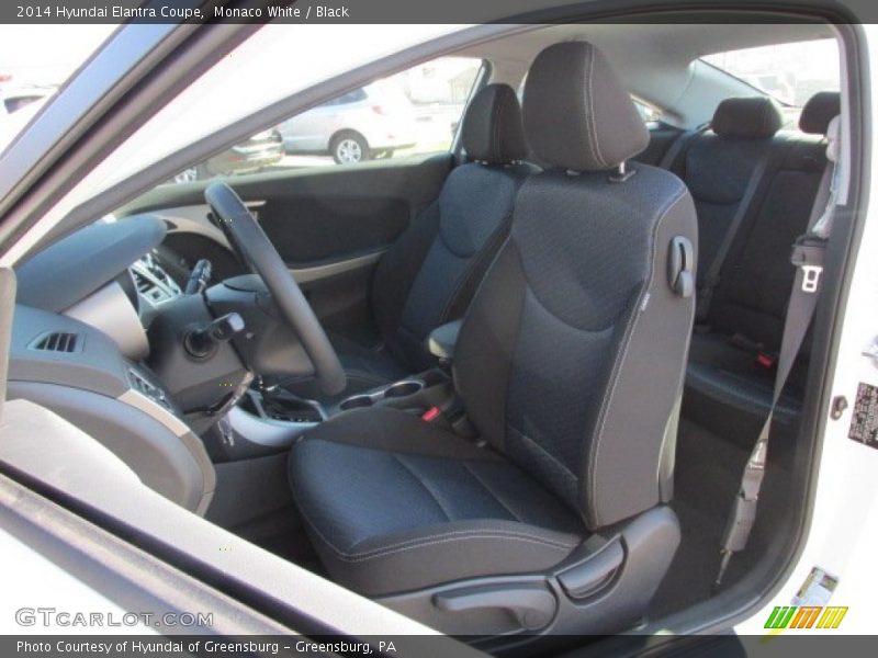 Monaco White / Black 2014 Hyundai Elantra Coupe