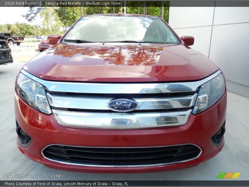 Sangria Red Metallic / Medium Light Stone 2010 Ford Fusion SE