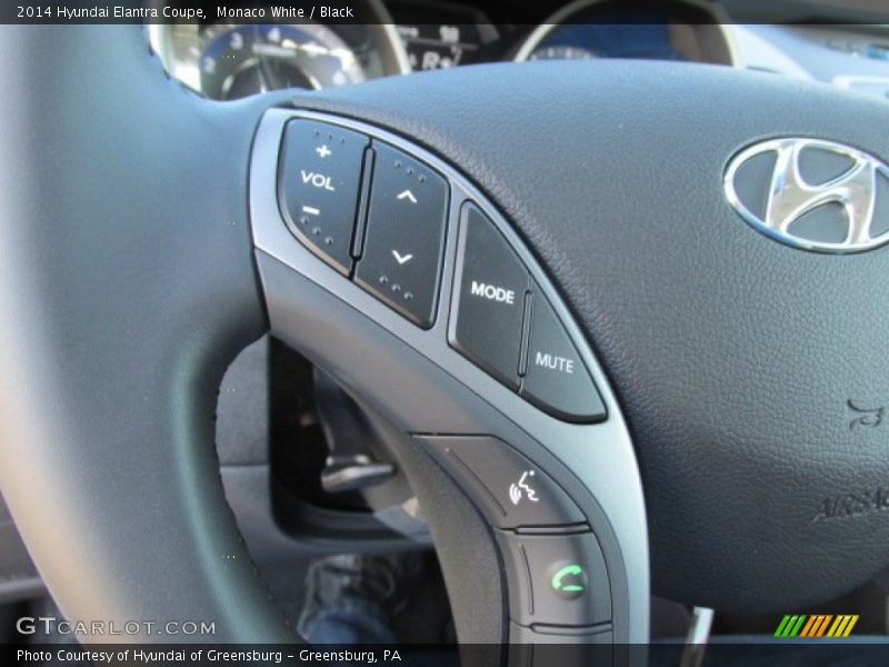 Monaco White / Black 2014 Hyundai Elantra Coupe