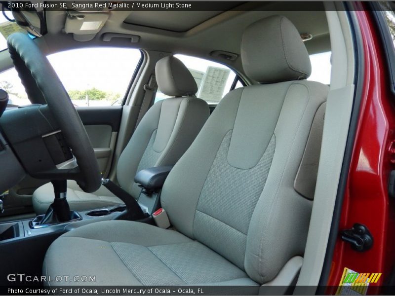 Sangria Red Metallic / Medium Light Stone 2010 Ford Fusion SE