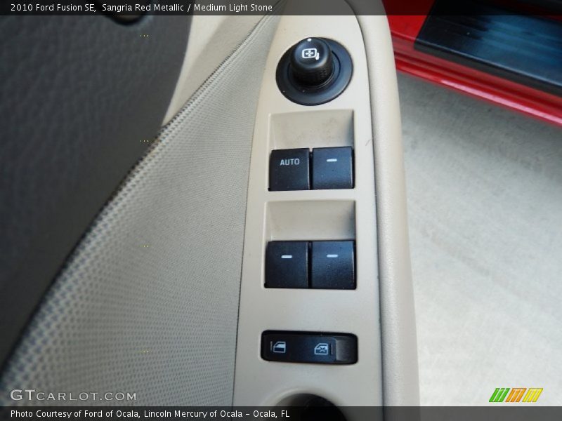 Sangria Red Metallic / Medium Light Stone 2010 Ford Fusion SE