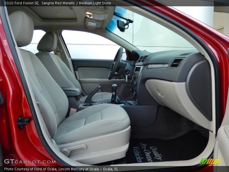 Sangria Red Metallic / Medium Light Stone 2010 Ford Fusion SE