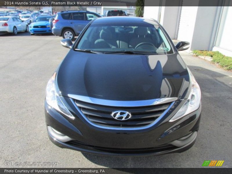 Phantom Black Metallic / Gray 2014 Hyundai Sonata GLS