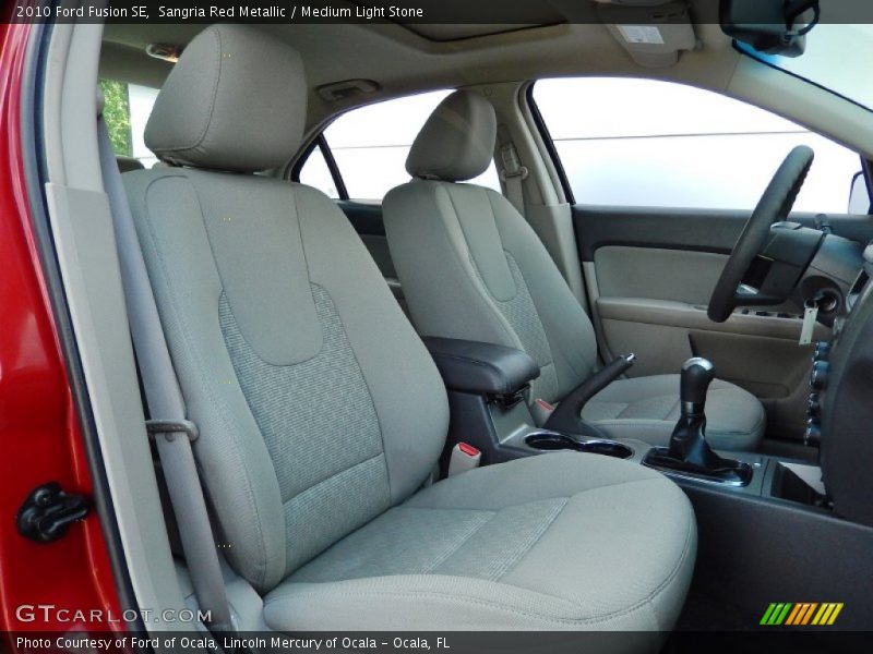 Sangria Red Metallic / Medium Light Stone 2010 Ford Fusion SE