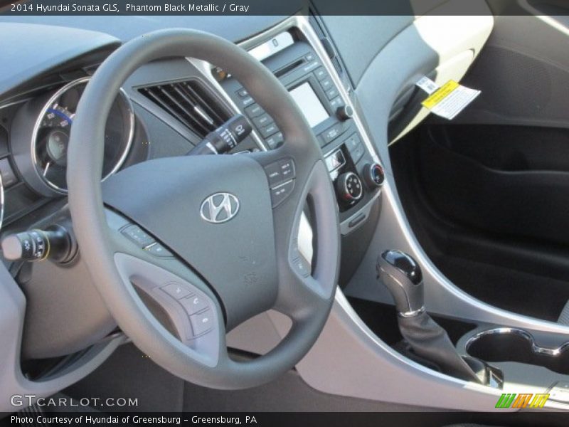 Phantom Black Metallic / Gray 2014 Hyundai Sonata GLS
