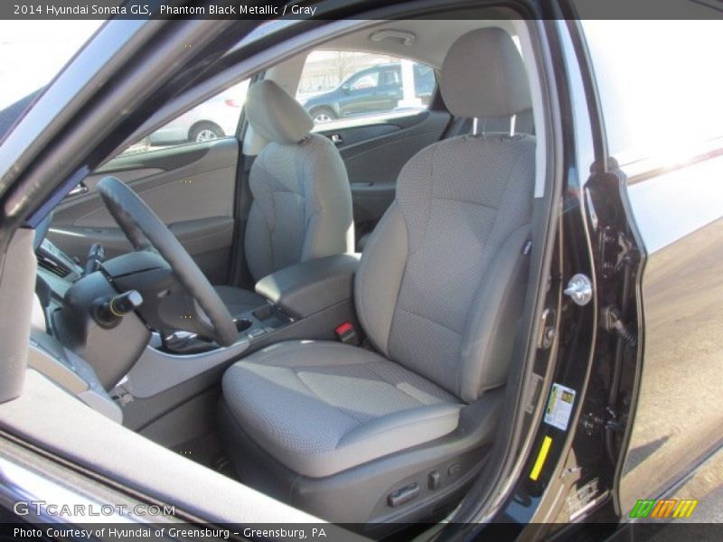 Phantom Black Metallic / Gray 2014 Hyundai Sonata GLS