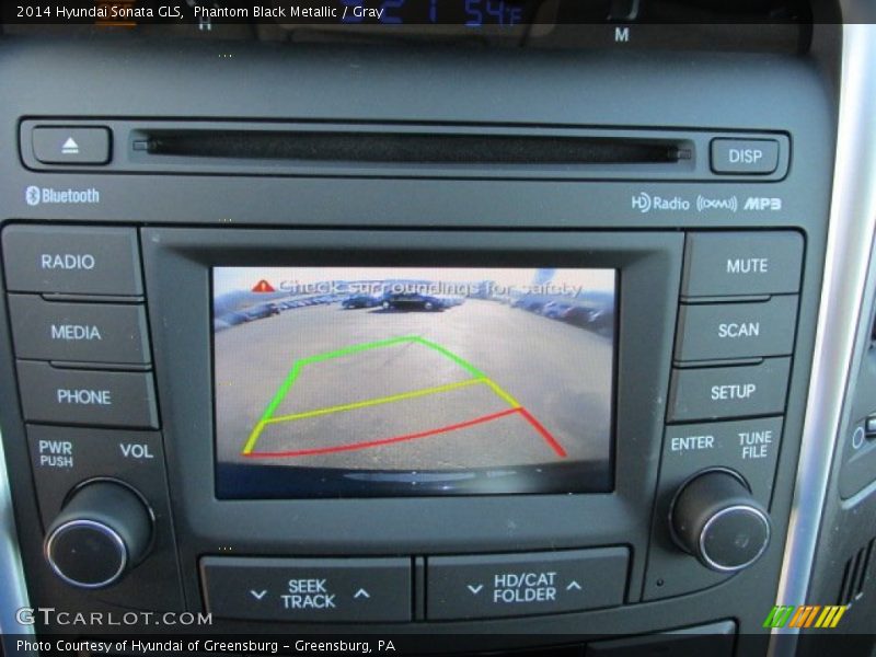 Phantom Black Metallic / Gray 2014 Hyundai Sonata GLS