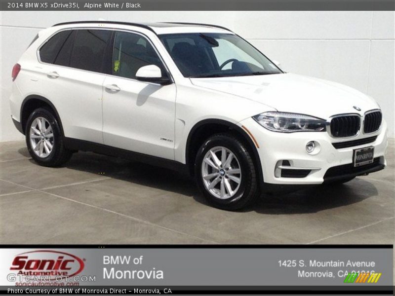 Alpine White / Black 2014 BMW X5 xDrive35i