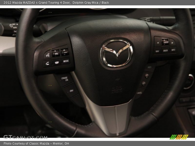 Dolphin Gray Mica / Black 2012 Mazda MAZDA3 s Grand Touring 4 Door