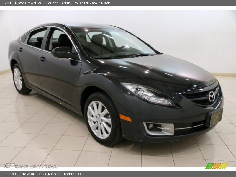 Polished Slate / Black 2013 Mazda MAZDA6 i Touring Sedan