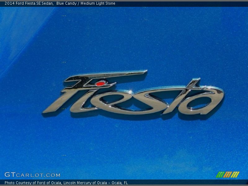 Blue Candy / Medium Light Stone 2014 Ford Fiesta SE Sedan