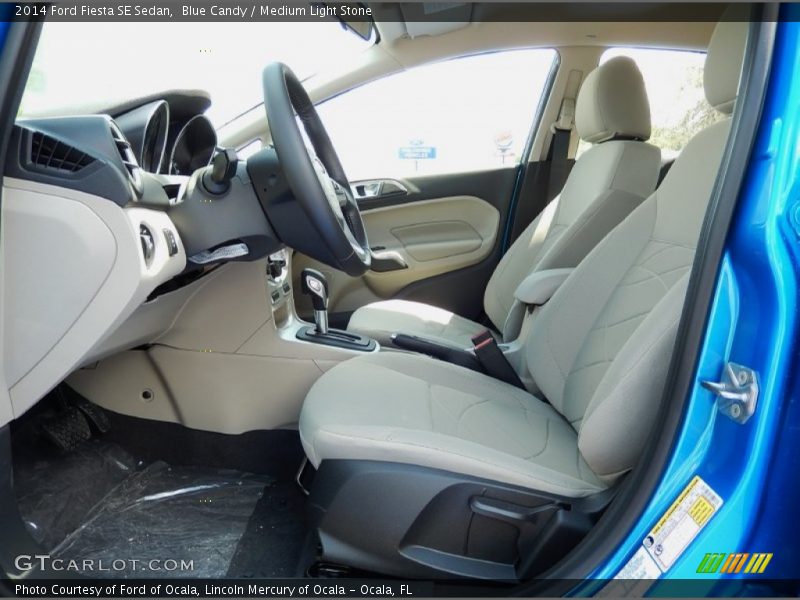 Blue Candy / Medium Light Stone 2014 Ford Fiesta SE Sedan