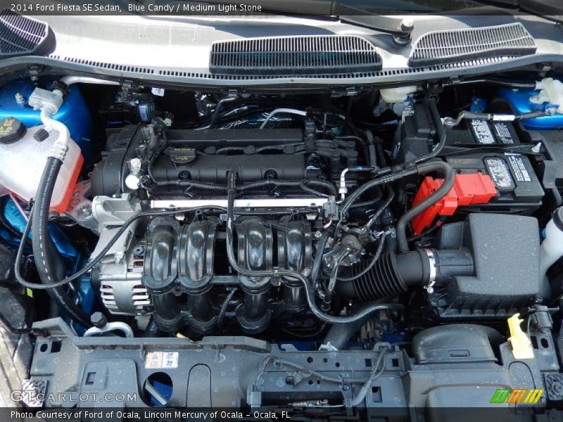 Blue Candy / Medium Light Stone 2014 Ford Fiesta SE Sedan