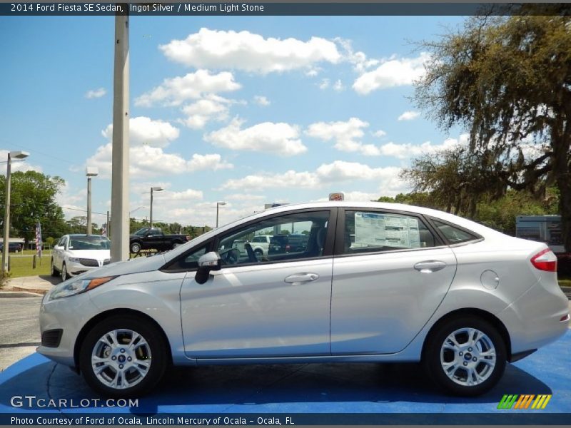 Ingot Silver / Medium Light Stone 2014 Ford Fiesta SE Sedan