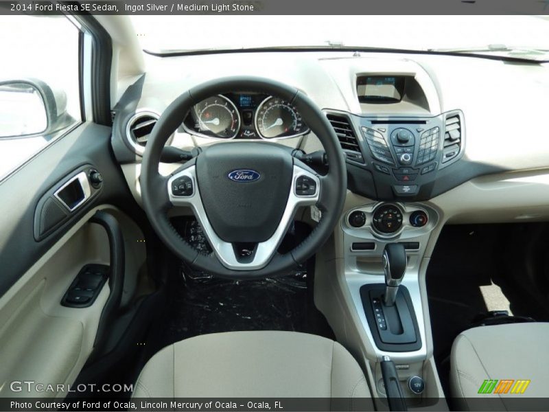 Ingot Silver / Medium Light Stone 2014 Ford Fiesta SE Sedan