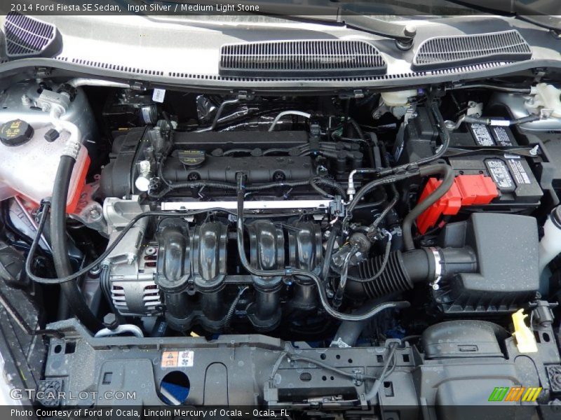 Ingot Silver / Medium Light Stone 2014 Ford Fiesta SE Sedan