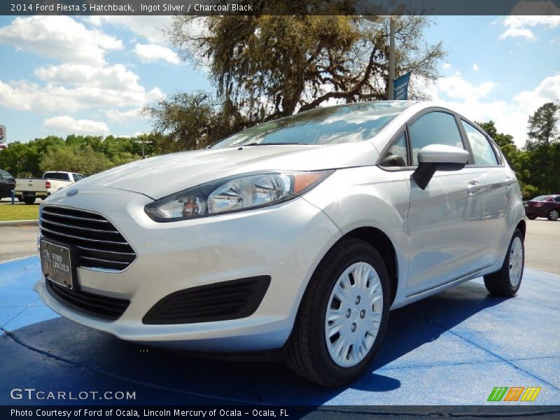 Ingot Silver / Charcoal Black 2014 Ford Fiesta S Hatchback