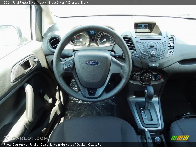 Ingot Silver / Charcoal Black 2014 Ford Fiesta S Hatchback